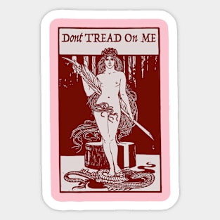 Don't Tread on Me - Red Woman Sticker